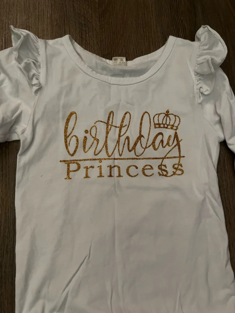Birthday Princess White & Gold Girls Matching Set